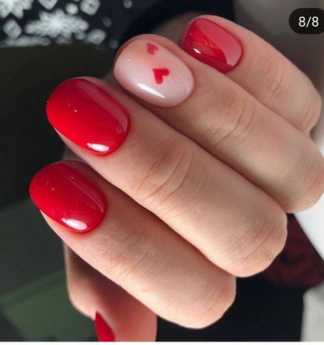 March Nails Ideas, Manicure Short, Nail French, March Nails, Vday Nails, Valentine Nail Art, February Nails, Square Nail Designs, Shaped Nails