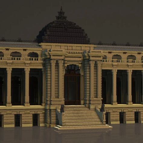 Minecraft Courtroom, Minecraft Bank Ideas, Minecraft Government Building, Minecraft Bank Building, Courthouse Minecraft, Minecraft Manor House, Bank Minecraft, Minecraft Baroque, Minecraft Courthouse