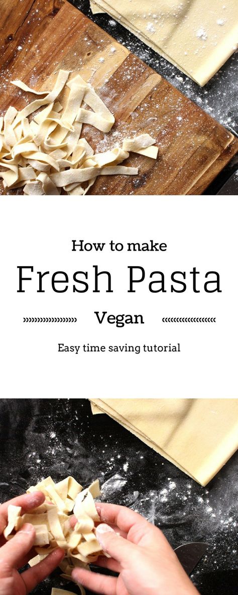 Vegan Fresh Pasta, Vegan Pasta Dough, Vegan Pasta Noodles, Pasta Dough Recipe, Vegan Ravioli, Pasta Dough Recipes, Diy Easy Recipes, Vegan Pasta Recipes, Dough Recipes