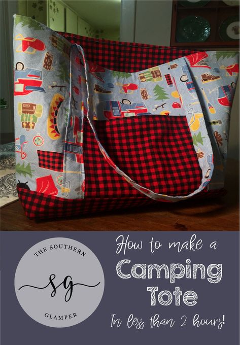 Sewing Projects For Camping, Sewing For Camping, Diy Camper Crafts, Camper Sewing Projects, Camping Sewing Projects, Camping Quilts, Camping Tent Decorations, Camper Crafts, Camping Bags