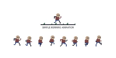 simple_running_anim.gif (640×320) Running Animation, Pixel Life, Walking Animation, Animation Classes, Indie Game Art, Piskel Art, 8 Bit Art, Art Pixel, Pixel Characters