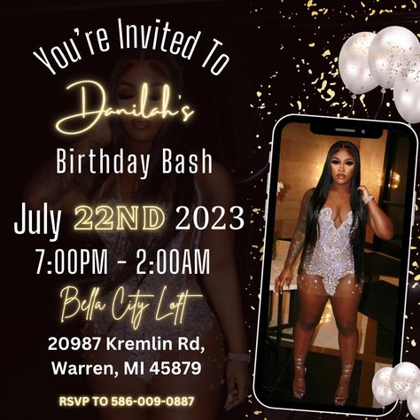 Sweet16 Invitations Ideas, 21st Birthday Flyer Ideas, Sweet 16 Dinner Invitations, Sweet 16 Party Flyer, 18th Birthday Ideas Black Women, 17th Birthday Invitations Ideas, Birthday Flyers Ideas, Sweet 16 Invitation Ideas Digital, Party Menu Ideas Birthday