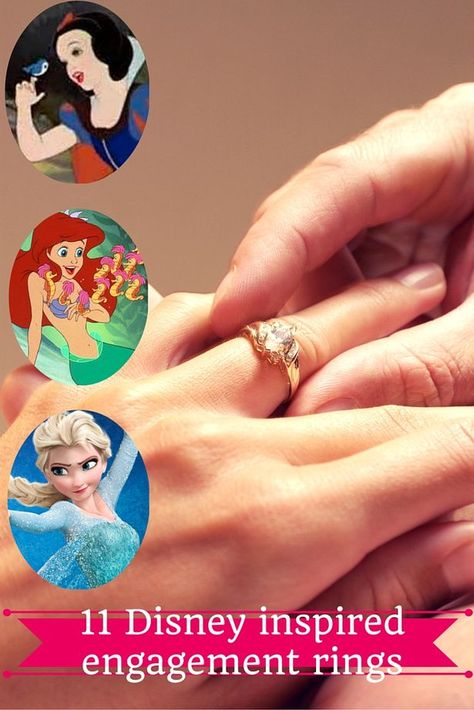 These Disney-inspired engagement rings are fit for a princess AND super-fans - and they don't cost the earth. Beauty And The Beast Inspired Engagement Rings, Disney Inspired Engagement Rings, Disney Rings Engagement, Engagement Rings Disney, Disney Princess Wedding Rings, Disney Inspired Rings, Princess Engagement Rings, Disney Princess Rings, Disney Princess Engagement Rings