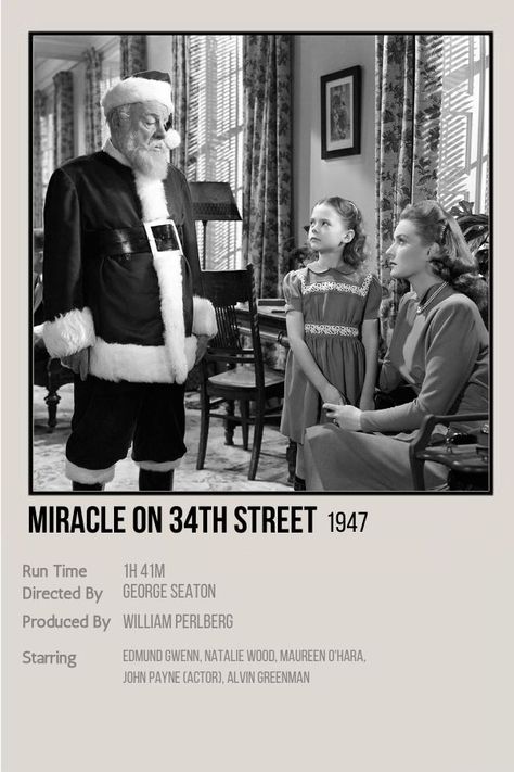 Miracle On 34th Street Poster, Miracle On The 34th Street, John Payne Actor, Light Movie, Tv Posters, John Payne, Polaroid Posters, Miracle On 34th Street, Maureen O'hara