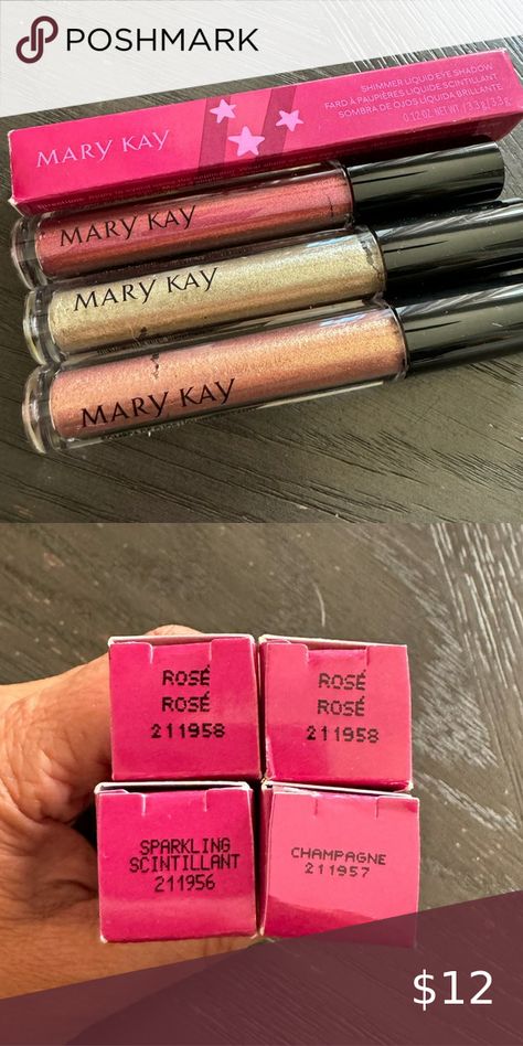 MK Shimmer✨Liquid Eyeshadow Rose Champagne, Silver Items, Liquid Eyeshadow, Mary Kay, Champagne, Silver, Fashion Tips, Clothes Design