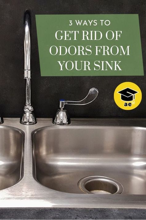 Tired of coming home and being greeted by a smelly sink? Read our top 3 ways on getting rid of odors from your sink! Smelly Sink, Cleaning The Kitchen, Quick Cooking Recipes, Organizing Hacks, Garbage Disposal, Cooking Recipe, Quick Cooking, Sink In, Cleaning Organizing