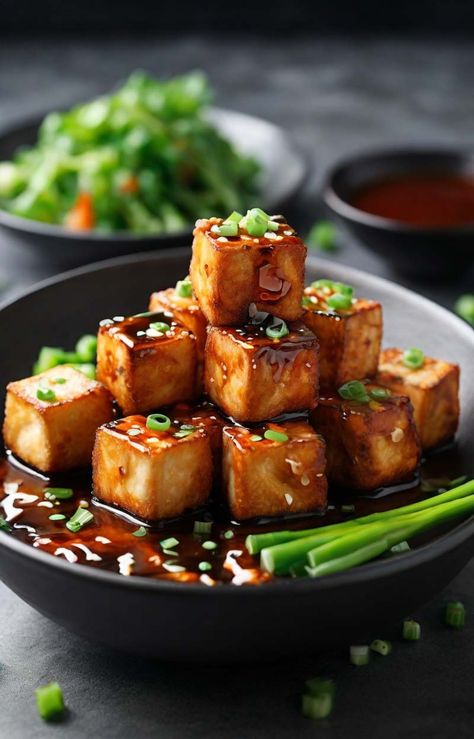 Agedashi Tofu Air Fryer | KitGiz Air Fryer Agedashi Tofu, Agedashi Tofu Air Fryer, Tofu Air Fryer, Agedashi Tofu, Air Fryer Cooking, Tofu Recipes Easy, Deep Fried Tofu, Crispy Tofu, Japanese Cooking