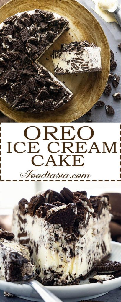 Oreo Crust Ice Cream Cake, Easy Ice Cream Desserts Quick, Ice Cream Desserts Easy, Oreo Torte, Oreo Ice Cream Cake, Cake Oreo, Oreo Desserts, Dessert Oreo, Cookies And Cream Cake