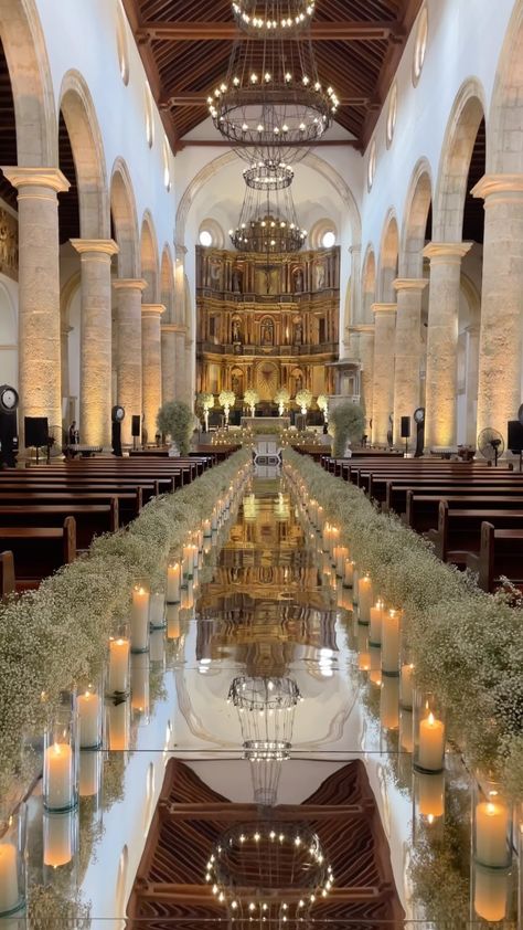 Vivaflor Eventos Cartagena | Son pocos los minutos para decorar esta iglesia,cada equipo haciendo lo respectivo para que el resultado sea así de espectacular!!! La… | Instagram Wedding Ideas Church, Ideas Para Boda, Mexican Style Wedding, Hispanic Wedding, Cartagena Wedding, Wedding Dreses, Hacienda Wedding, Boda Ideas, Hand Stitches