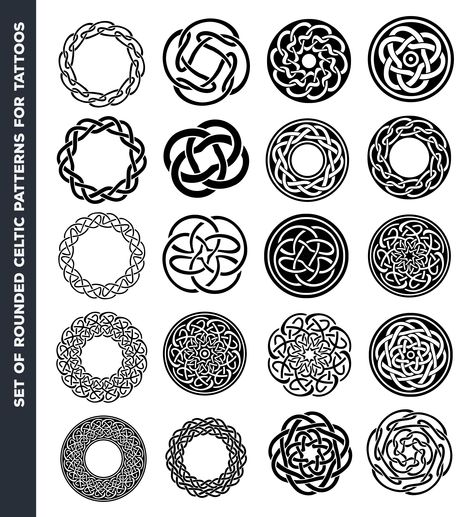 Celtic Circles And Rings For Tattoo Design Celtic Ring Tattoo, Celtic Knot Circle, Celtic Knot Wedding Ring, Black And White Rings, Celtic Mandala, Celtic Circle, Celtic Ornaments, Wedding Ring Tattoo, Circle Tattoo