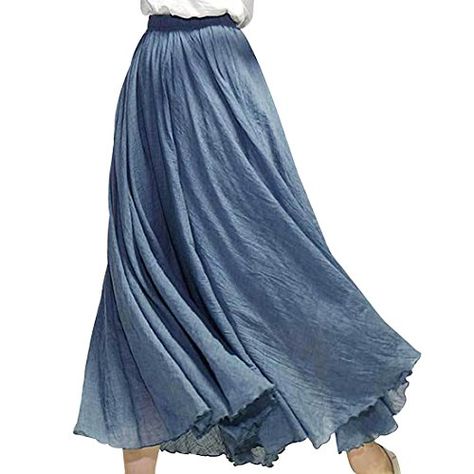 Kafeimali Women Bohemian Cotton Linen Double Layer Elasti... https://smile.amazon.com/dp/B07FQ7Q716/ref=cm_sw_r_pi_dp_U_x_IxfaDbHN6HX57 Linen Skirts, Long Maxi Skirt, Retro Skirt, Maxi Skirt Dress, Long Maxi Skirts, Skirt Long, Layered Skirt, Chiffon Skirt, Flowy Skirt