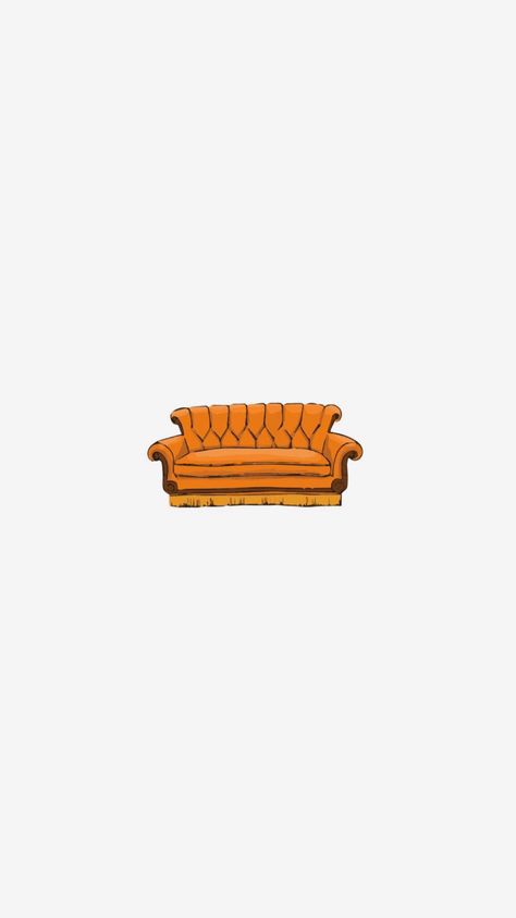 Central Perk couch! So who else is obsessed with friends ? Friends Background Wallpaper, Friends Couch Drawing, Central Perk Wallpaper, Friends Series Aesthetic, Friends Symbol, Central Perk Couch, Friends Sofa, Friend Symbol, Serial Art