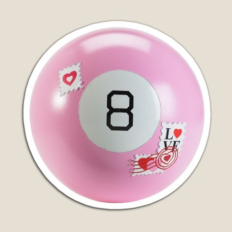 Pink 8 Ball, Eight Ball, Pool Ball, 8 Ball, Billiard Balls, Color Rosa, Billiards, Magnets, Diamonds