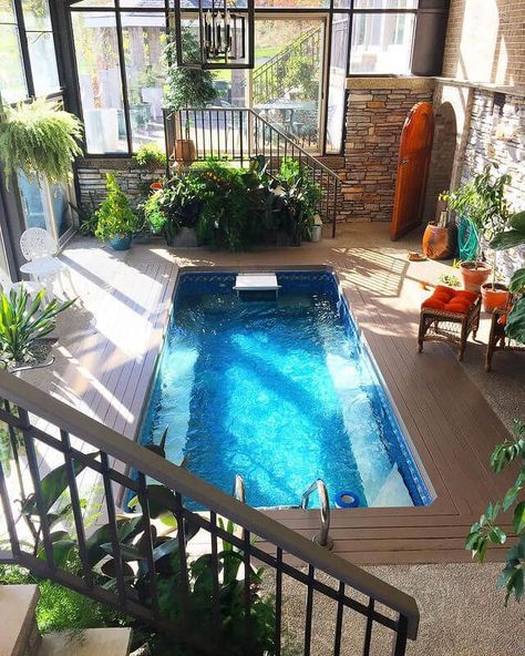 Orangery Ideas, Splash Pools, Small Indoor Pool, Swimming Spa, Endless Pools, Indoor Pool House, Pool Vibes, Indoor Swimming Pool Design, Inside Pool