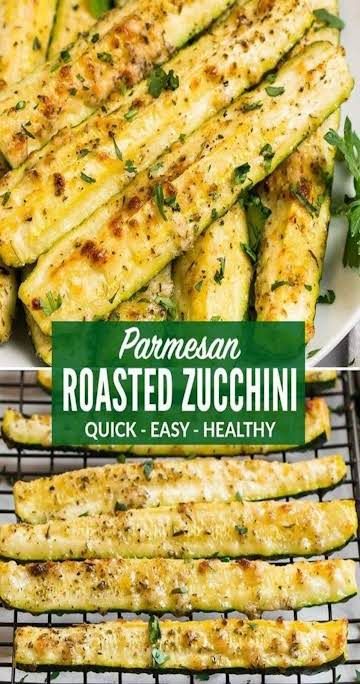 Crispy Roasted Zucchini Broiled Zucchini With Parmesan, Cool Zucchini, Easy Baked Zucchini Recipes, Yellow Zucchini Recipes Side Dishes, Zucchini And Parmesan Recipes, Baked Zucchini Spears Recipes, How To Eat Zucchini, Best Baked Zucchini Recipes, Crispy Roasted Zucchini