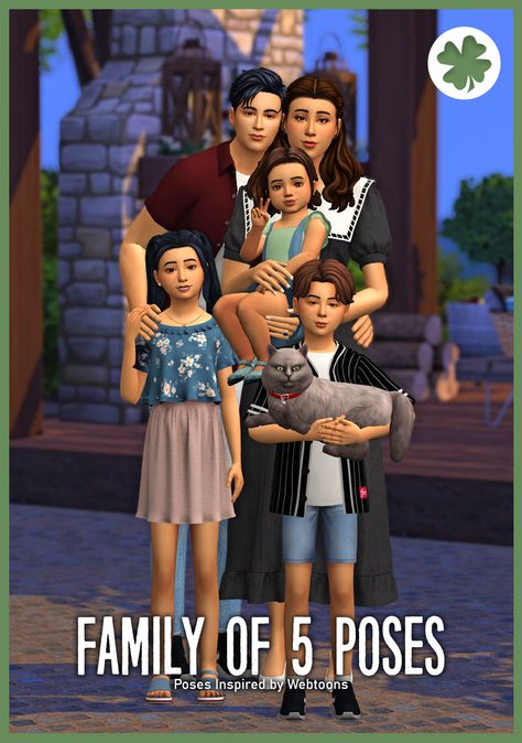 Family Of 5 Sims 4 Poses, Sims 4 Family Of 5 Poses, Sims 4 Big Family Poses, Sims 4 Poses Family, Sims 4 Family Poses, Family Of 5 Poses, Post Poses, Sims Family, Sims 4 Wedding Dress