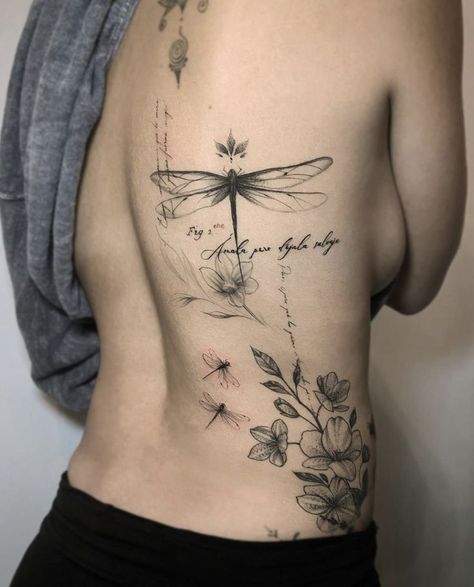 Infinity Dragonfly Tattoo For Women, White Spider Lily Tattoo, Dragon Fly Tattoo For Women, Dragonfly Tattoo For Women, Dragonfly Tattoo Design With Flowers, Dragonfly Tatoos, Small Spiritual Tattoos, Dragonfly Tattoos, Dragonfly Tattoo Design