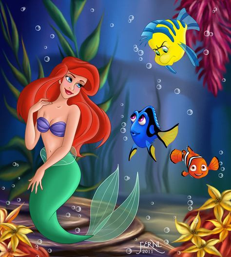 This is an amazing fan picture!!! This artist definitely has talent!!! @sjenkins010 Little Mermaid Wallpaper, Disney Finding Nemo, Mermaid Wallpapers, Ariel Disney, Ariel Mermaid, Part Of Your World, Disney The Little Mermaid, Disney Princess Ariel, Mermaids And Mermen