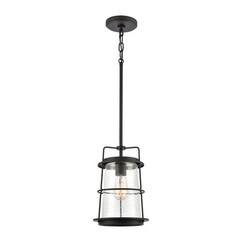 Kennington Black One-Light Mini Pendant Transitional Modern Farmhouse, Lake House Ideas, Transitional Modern, Kitchen Light, Stylish Lighting, Elk Lighting, Lighting Modern, Mini Pendant Lights, Under The Lights