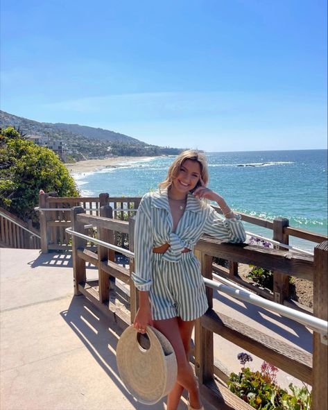 10 Outfits To Wear In Laguna Beach This Spring Laguna Beach Aesthetic Fashion, What To Wear In Newport Beach California, Coastal Vacation Outfits, Newport Beach California Outfits, Laguna Beach Outfits, California Summer Outfits, What To Wear On A Boat, Cruise Attire, California Travel Guide