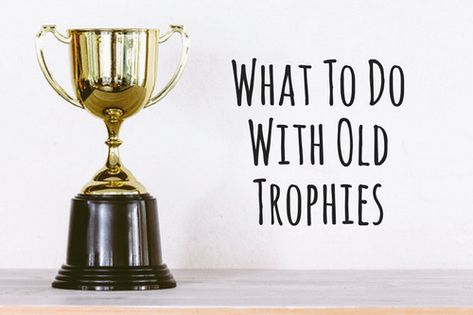 Repurposed Trophy Ideas, Old Trophy Repurpose, What To Do With Old Trophies, Trophy Repurpose Ideas, Old Trophy Ideas What To Do With, Old Trophies Ideas What To Do With, Repurpose Trophies, Diy Trophy, Old Trophies