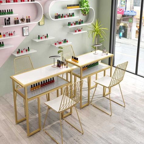 Deco Spa, Nail Tables, Nail Salon Interior Design, Nail Salon Interior, Nail Station, Nail Salon Decor, Nail Salon Design, Beauty Salon Decor, Manicure Table