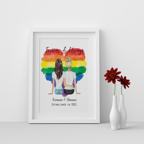 Lesbian couple gift, Birthday gift for girlfriend, Digital print.A uniquely designed personalized print according to your choice, available both in digital and physical mode. Prints starting at 7$. For more details visit my store Indian Karigiri on etsy. Link attached Year Anniversary Gift Ideas, Birthday Gift For Girlfriend, Mode Prints, Anniversary Gift Ideas, One Year Anniversary Gifts, One Year Anniversary, Year Anniversary Gifts, Birthday Gifts For Girlfriend, Couple Gift