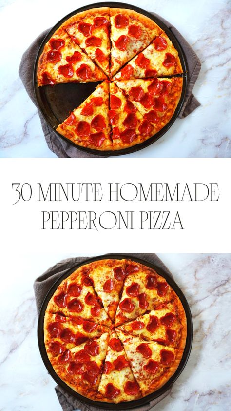 Everything you want in a homemade pepperoni pizza – hot and gooey melted cheese, topped with as much crispy pepperoni as you like, pizza sauce and a great homemade crust! Crispy Pepperoni, Homemade Pepperoni, Pizza Dough Ingredients, Homemade Breadsticks, Pizza Hot, Homemade Pepperoni Pizza, Homemade Crust, Leftover Pizza, Super Easy Dinner