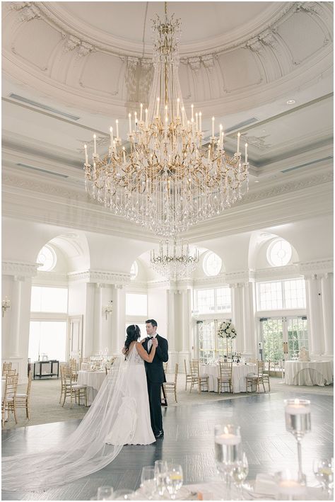 Ballroom wedding in white and blush | Spring Park Chateau Wedding | New Jersey Wedding Photographer | Lauren Kearns Photography Grand Wedding, Park Chateau, Hampton Court Palace Wedding, Park Chateau Nj Wedding, Rosecliff Mansion Wedding Ceremony, France Wedding Venues French Chateau, Chateau De Villette Wedding, Ryland Inn Wedding Grand Ballroom, Wedding Day Dresses