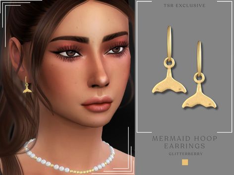 Cc Accessories, Puka Shell Necklace, Island Jewelry, Lady In Waiting, Mermaid Earrings, Puka Shell, Kids Earrings, Electronic Art, Sims 4 Cc