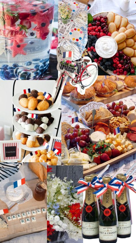 Bastile Day, French Food Party, French Party, Bastille Day, French Food, Bastille, Champagne