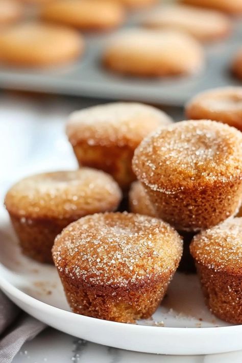 Apple Cider Donut Muffins, Apple Cider Muffins, Donut Muffins, Apple Cider Donuts, Dinner Recipes Crockpot, Unsweetened Applesauce, Fresh Apples, Breakfast Items, Apple Butter