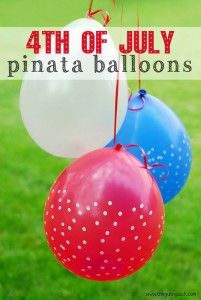 fun and easy 4th of July kids crafts - great ideas for fun family activities on Independence Day! Ballon Pinata, Bubble Valentines, Fourth Of July Crafts For Kids, 4th Of July Games, Gunny Sack, Independance Day, Patriotic Crafts, July Birthday, 4th Of July Celebration