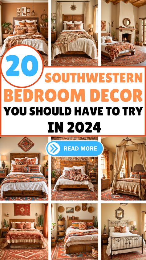 20 Inspiring Southwestern Bedroom Ideas You Need to Try – The Crafty Hacks Southwestern Room Decor, Desert Aesthetic Bedroom, Southwestern Bedroom Ideas, Southwestern Farmhouse Decor, Southwestern Bedroom Decor, Modern Southwest Bedroom, Cowgirl Bedroom Ideas, Green Living Rooms, Old House Decorating