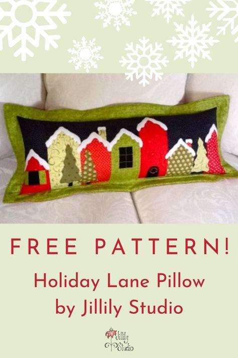 Christmas Applique Pillows Free Pattern, Quilted Bench Pillow Patterns Free, Pillow Wraps Free Pattern, Pillow Patterns Sewing Free, Winter Pillows Diy, Christmas Pillows Diy Sewing Projects, Quilted Pillow Covers Free Pattern, Bench Pillow Patterns, Diy Christmas Pillows