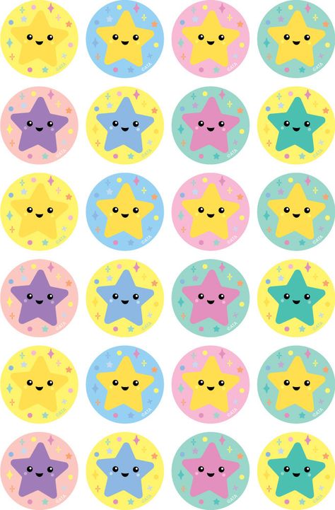 Happy Stars (Multicolour) - Merit Stickers (Pack of 96) Cute Stickers For Kids, Happy Stickers Cute, Star Student, Stickers For Kids, Bond Paper Design, نباتات منزلية, Happy Stickers, Classroom Calendar, Preschool Colors