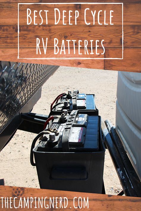 Choosing batteries for your RV can be difficult. In this article, I'll explain what makes a battery the best for RV use & help you choose the right one for you. #rv #rvliving #campinglife #camping #travel #boondocking #traveltrailer #rvhacks #rvlife #rvessentials #rvtips #rvideas #campingideas #thecampingnerd Car Battery Hacks, Battery Hacks, Trailer Renovation, Camper Maintenance, Rv Battery, Recondition Batteries, Trailer Camping, Batteries Diy, Rv Solar