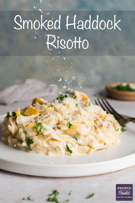 Smoked Haddock Risotto, Smoked Haddock Recipes, Risotto Recipes Easy, Haddock Recipes, Smoked Haddock, Poached Fish, Risotto Dishes, White Fish Recipes, Mood Food