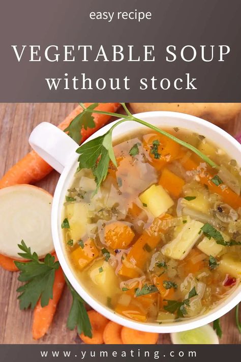 Vegetable Broth Based Soups, Vegetable Soup Recipes Without Tomatoes, Soup Without Broth, No Tomato Vegetable Soup, Broth Based Vegetable Soup, Vegetable Soup Without Tomatoes, Vegetable Soup No Tomatoes, Vegetable Broth Recipes, Smooth Vegetable Soup Recipes