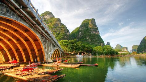 China Vacation, Yangshuo China, Rural China, Asia Cruise, 7 Natural Wonders, Guilin, Natural Wonders, Rafting, Places To See