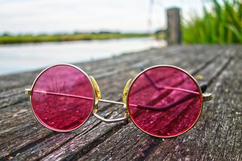 Glasses Pink Glasses, #Pink, #Glasses Pink Round Glasses, Rose Colored Sunglasses, Generation Pictures, Better Instagram, Colored Glasses, Rose Colored Glasses, Ray Ban Aviator, Warby Parker, Pink Round