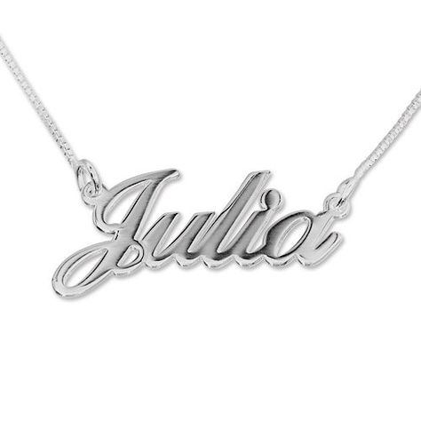 Sterling Silver Name Necklace by Jmoire on Etsy, $36.99 Rose Gold Diamond Necklace, Nameplate Necklace Silver, Name Necklace Silver, Sterling Silver Name Necklace, Dainty Diamond Necklace, Choker Pendant, Nameplate Necklace, Gold Diamond Necklace, Braided Leather Bracelet