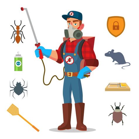 man,vector,cartoon,flat,character,isolated,illustration,service,pest,control,pesticide,bedbug,insect,protection,exterminator,cockroach,chemical,spider,spray,health,mite,bug,tick,mosquito,ant,concept,decorative,disease,disinfection,eco,equipment,fever,flapper,fly,gnat,grub,icons,insecticide,malaria,object,parasitic,poison,repellent,set,symbol,termite,threats,toxic,trap,virus,cartoon vector,man vector,fly vector,decorative vector,tick vector,mosquito vector,health vector,spider vector,clothes vect Termite Prevention, Wood Termites, Flea Prevention, Best Pest Control, Termite Control, Insect Control, Pest Control Services, Pest Control, Banksy