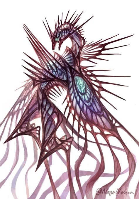 Eldritch Butterfly, Fantasy Flying Creatures, Eldritch Dragon, Deep Sea Creatures Art, Flying Beast, Soul Stealer, Dragon Anatomy, Fantasy Beasts, 다크 판타지