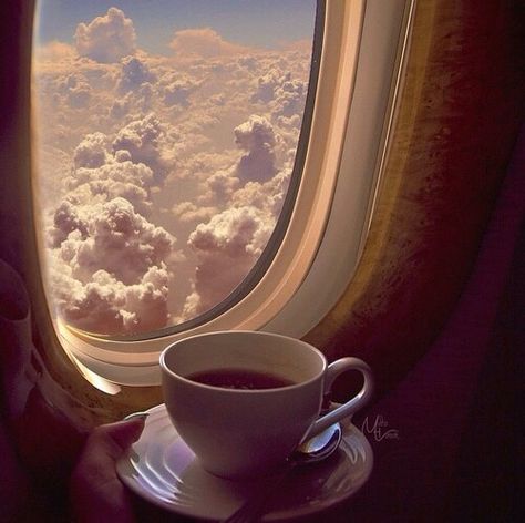 ♡ SecretGoddess ♡ www.pinterest.com/secretgoddess/ Airplane Window, First Coffee, But First Coffee, Coffee Cafe, Snack Bar, Love Coffee, My Coffee, Chocolate Coffee, A Cup Of Coffee