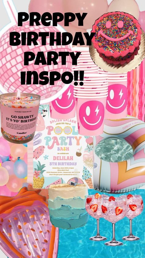 #birthday #preppy #fyp #viral #poolday #inspo Preppy Candy Bar, Preppy Pool Party Ideas, Preppy Pool Party, Preppy Birthday Party, Birthday Preppy, Preteen Birthday, Preppy Birthday, 11 Birthday, Girly Birthday Party