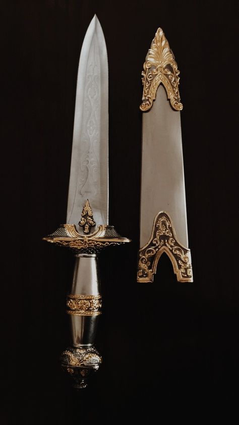 Fantasy Dagger, Knife Aesthetic, Academia Aesthetics, Jeanne D'arc, Pretty Knives, Royalty Aesthetic, Dagger Knife, Cool Swords, Cool Knives