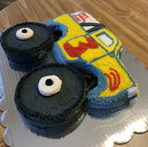 Monster Truck Cakes, Monster Truck Birthday Cake, Truck Birthday Cakes, Rectangle Cake, Monster Truck Cake, Truck Cakes, Monster Truck Party, Monster Cake, Monster Truck Birthday