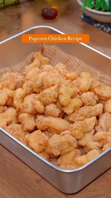 Chicken Popcorn Recipe, Chicken Popcorn, Popcorn Chicken Recipe, Fried Chicken Recipe, Popcorn Recipe, Popcorn Chicken, Quick Snacks, Chinese Food, Chicken Recipe