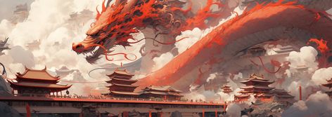 ArtStation - Chinese dragon Chinese Dragon Drawing, Red Chinese Dragon, Chinese Dragon Art, Dragon Chino, Eastern Dragon, American Dragon, Traditional Chinese Art, Book Fanart, Dragon Rise